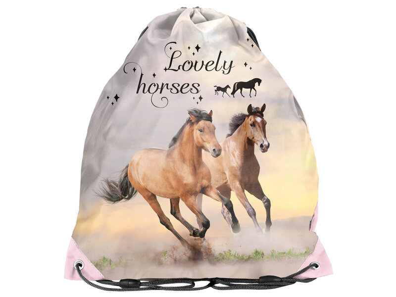 PASO Gym Bag Swimming Bag Horses - 45 x 34 cm - Polyester
