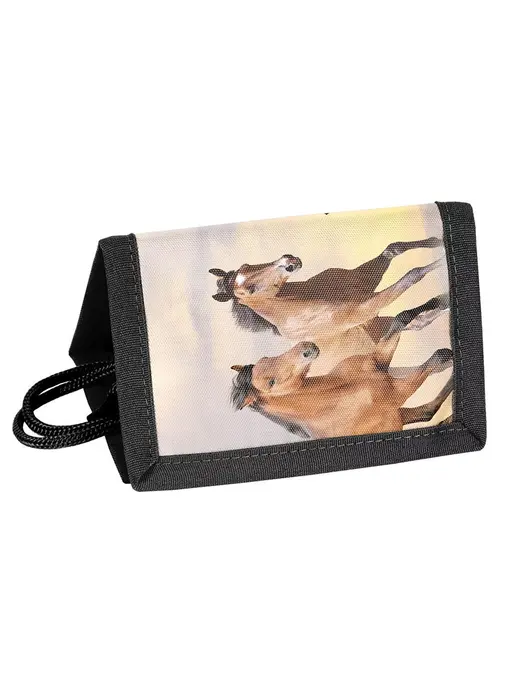 PASO Portefeuille Chevaux 12 x 8,5 cm Polyester
