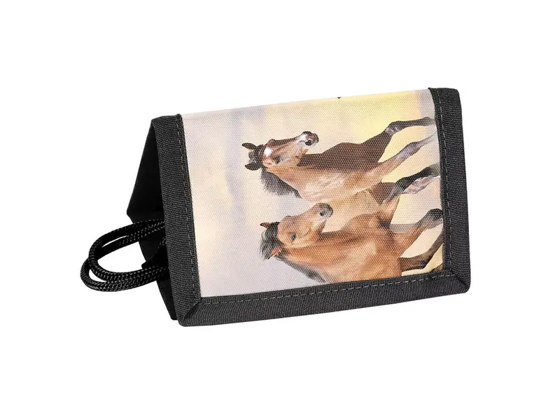 PASO Portemonnee Paarden - 12 x 8.5 cm - Polyester