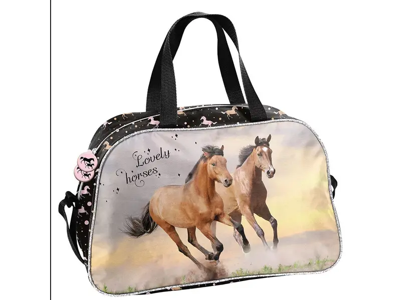 PASO Umhängetasche Pferde - 40 x 25 x 15 cm - Polyester