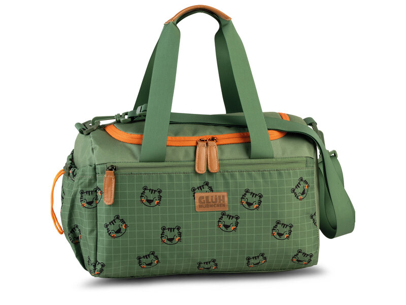 Glühwürmchen Shoulder bag Tiger - 35 x 21 x 18 cm - Green - Polyester