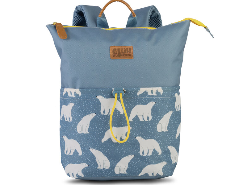 Glühwürmchen Peuterrugzak Polar Bear - 33 x 32 x 11 cm - Grijsblauw - Polyester