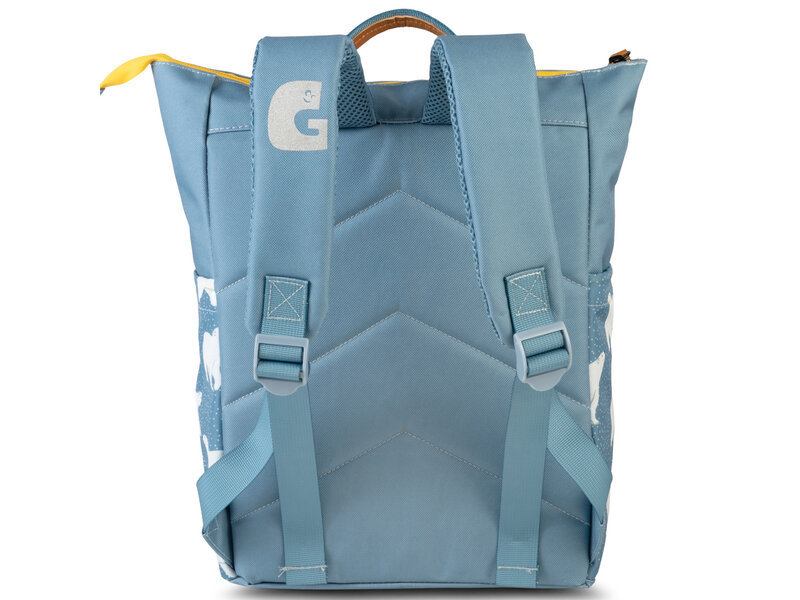 Glühwürmchen Peuterrugzak Polar Bear - 33 x 32 x 11 cm - Grijsblauw - Polyester
