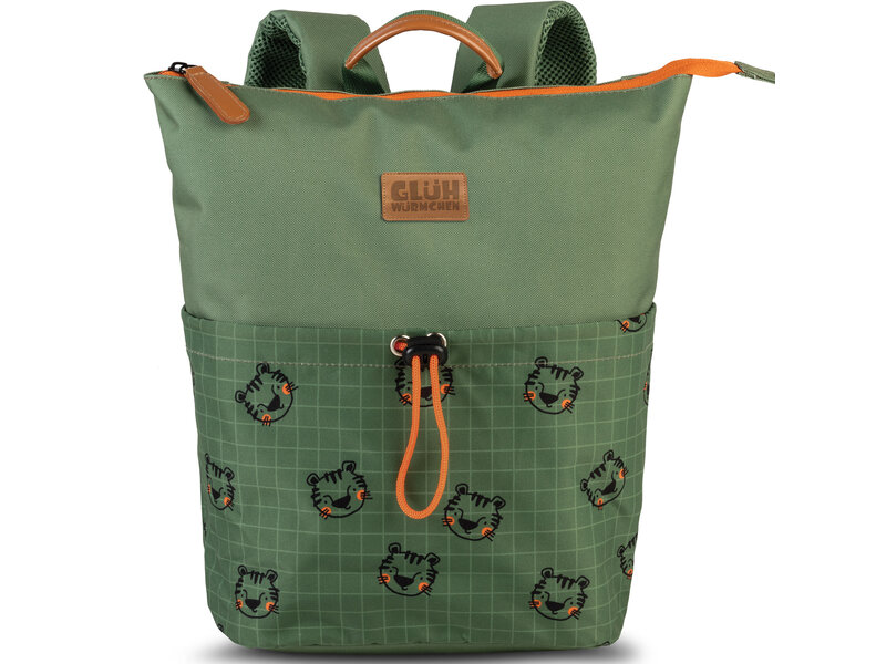 Glühwürmchen Peuterrugzak Tiger - 33 x 32 x 11 cm - Groen - Polyester