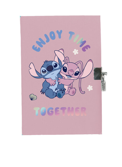 Disney Lilo & Stitch Enjoy Time B6 Diary with Lock