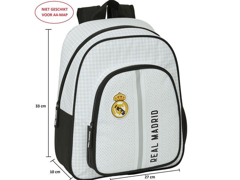 Real Madrid Kleinkinderrucksack Weiß - 33 x 27 x 10 cm - Polyester