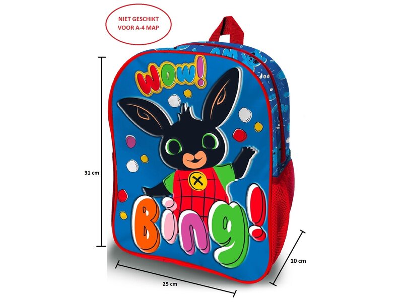 Bing Bunny Kleinkinderrucksack Wow 3D - 31 x 25 x 10 cm - Polyester