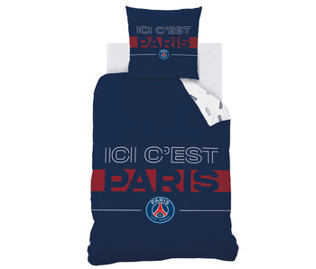 Paris Saint Germain Bettbezug Devise 140 x 200 + 63 x 63 cm Baumwolle