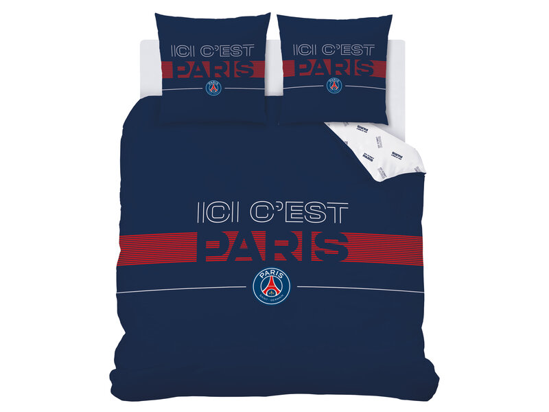 Paris Saint Germain Housse de couette Devise - 240 x 220 + 2 x 63 x 63 cm - Coton