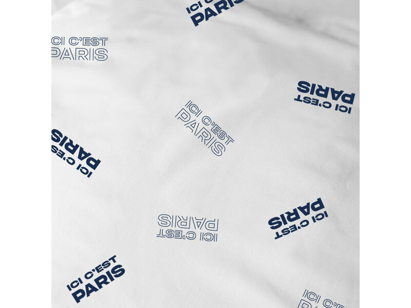 Paris Saint Germain Housse de couette Devise - 240 x 220 + 2 x 63 x 63 cm - Coton
