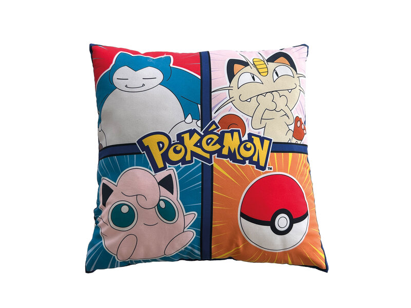Pokémon Decorative cushion Friends - 40 x 40 cm - Double-sided - Polyester