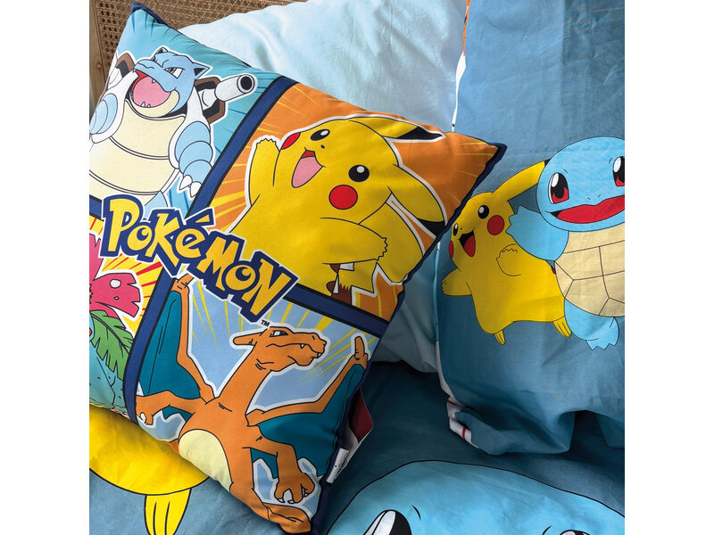 Pokémon Decorative cushion Friends - 40 x 40 cm - Double-sided - Polyester