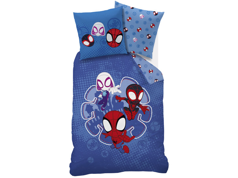 SpiderMan Dekbedovertrek Spidey Little - 140 x 200 + 63 x 63 cm - Katoen
