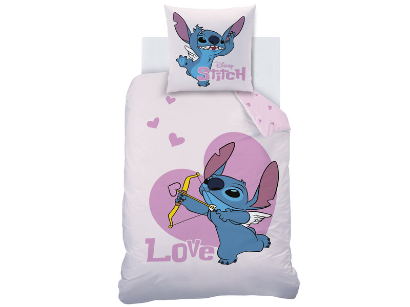 Disney Lilo & Stitch Duvet cover Cupidon - 140 x 200 + 63 x 63 cm - Cotton