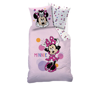 Disney Minnie Mouse Housse de couette Jolie 140 x 200 + 63 x 63 cm Coton