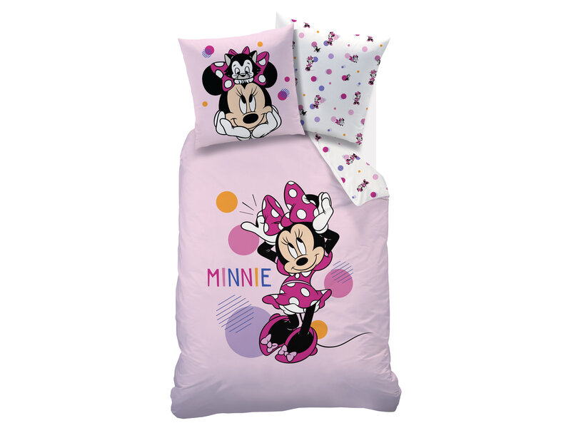 Disney Minnie Mouse Housse de couette Jolie - 140 x 200 + 63 x 63 cm - Coton