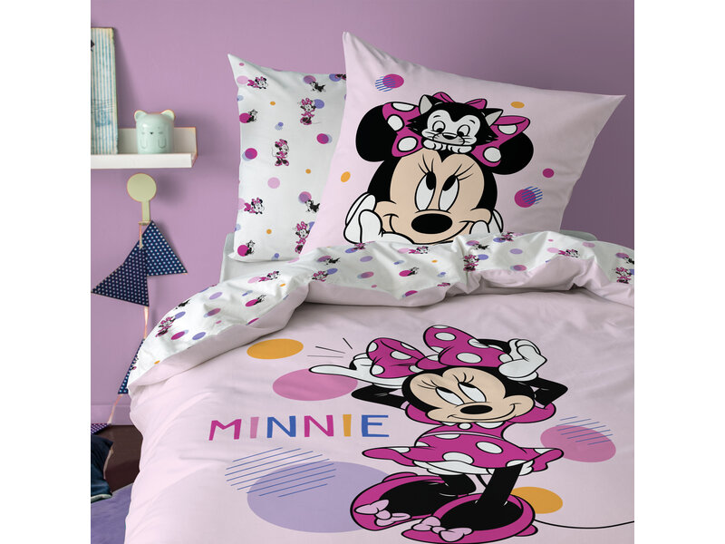 Disney Minnie Mouse Housse de couette Jolie - 140 x 200 + 63 x 63 cm - Coton