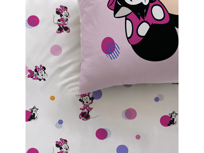 Disney Minnie Mouse Housse de couette Jolie - 140 x 200 + 63 x 63 cm - Coton