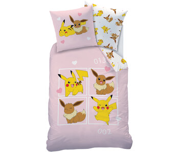 Pokémon Duvet cover Evoli 140 x 200 + 63 x 63 cm Cotton