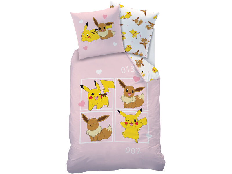 Pokémon Duvet cover Evoli - 140 x 200 + 63 x 63 cm - Cotton