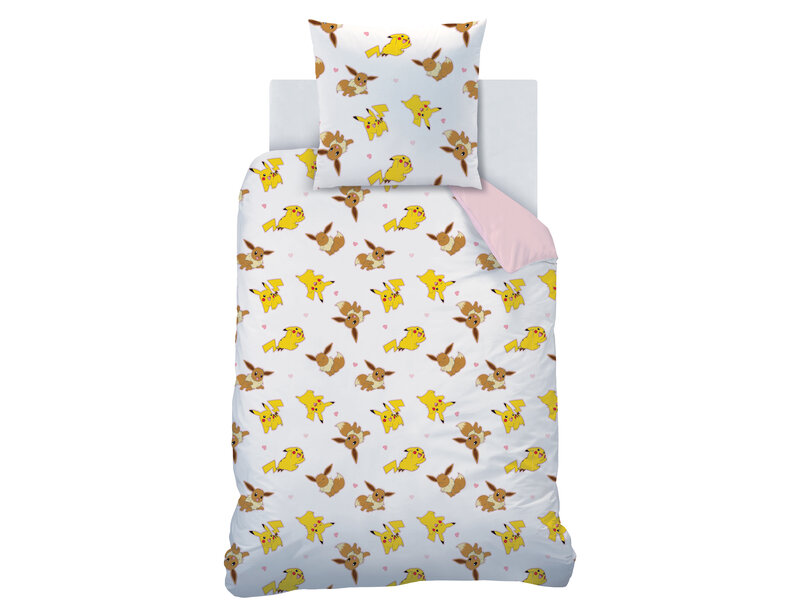 Pokémon Duvet cover Evoli - 140 x 200 + 63 x 63 cm - Cotton