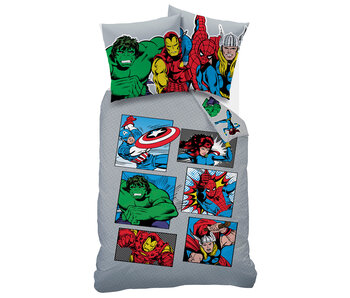Marvel Avengers Duvet cover Comics 140 x 200 + 63 x 63 cm Cotton