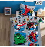Marvel Avengers Housse de couette Comics - 140 x 200 + 63 x 63 cm - Coton