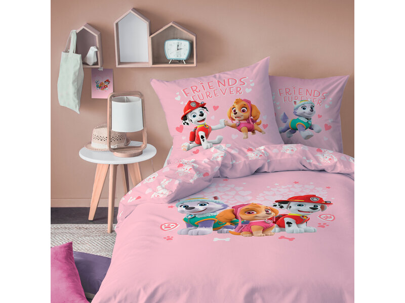 PAW Patrol Duvet cover Friends Furever - 140 x 200 + 63 x 63 cm - Cotton