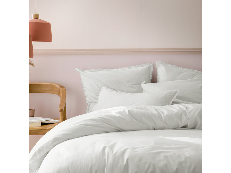 Matt & Rose Duvet cover White - 260 x 240 + 2x 65 x 65 cm - Washed Cotton