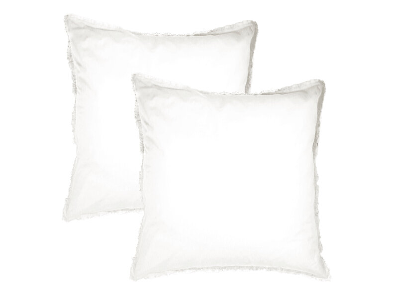 Matt & Rose Housse de couette Blanche - 260 x 240 + 2x 65 x 65 cm - Coton lavé