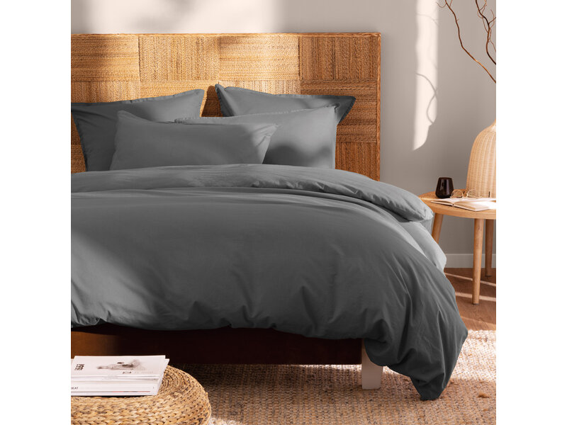 Matt & Rose Duvet cover Anthracite - 260 x 240 + 2x 65 x 65 cm - Washed cotton