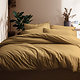 Housse de couette Miel 240 x 220 + 65 x 65 Coton lavé