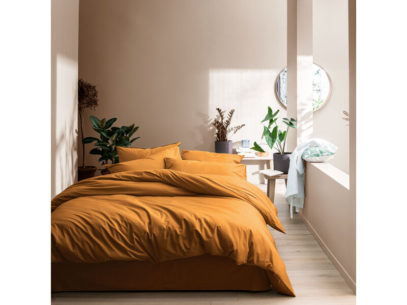 Matt & Rose Dekbedovertrek Caramel - 240 x 220 + 2x 65 x 65 cm - Gewassen katoen