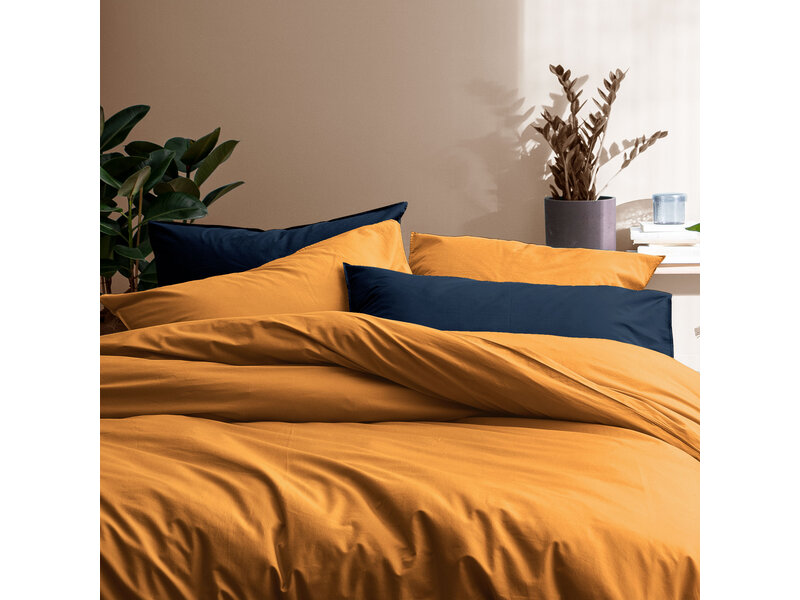 Matt & Rose Dekbedovertrek Caramel - 240 x 220 + 2x 65 x 65 cm - Gewassen katoen