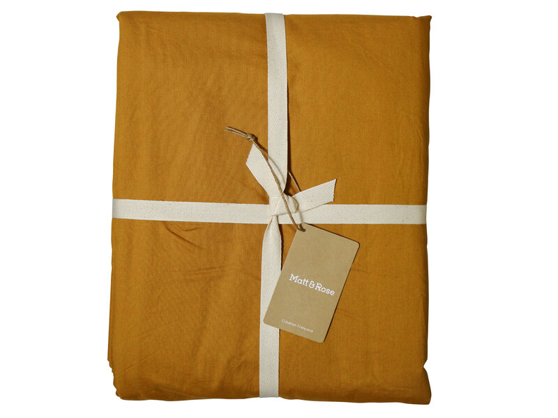 Matt & Rose Dekbedovertrek Caramel - 240 x 220 + 2x 65 x 65 cm - Gewassen katoen