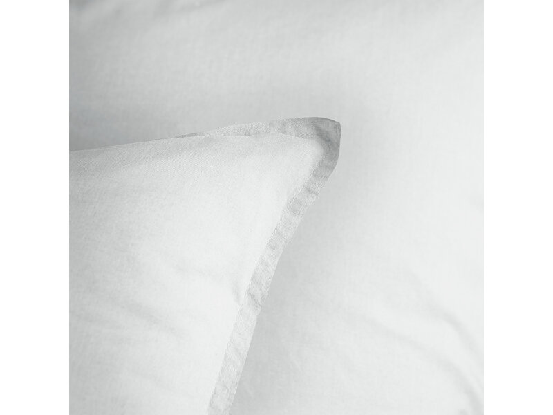 Matt & Rose Housse de couette Blanche - 240 x 220 + 2x 65 x 65 cm - Coton lavé