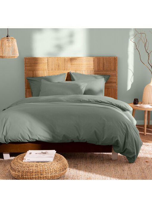 Matt & Rose Housse de couette Vert mousse 260 x 240 + 65 x 65 Coton lavé