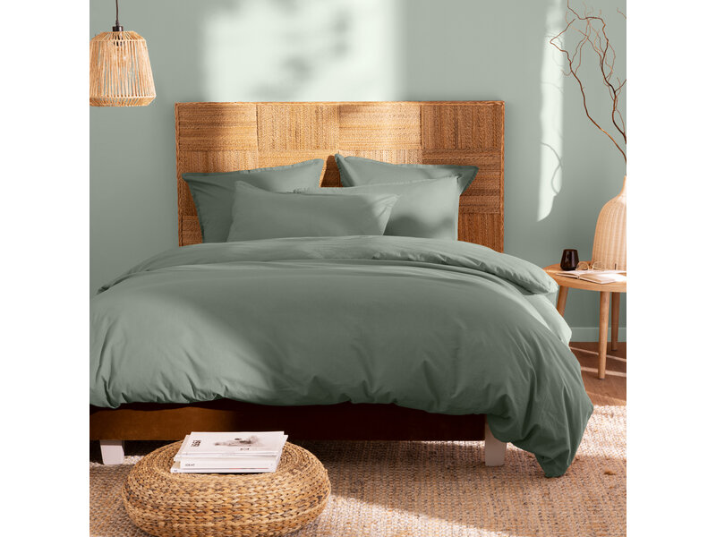 Matt & Rose Duvet cover Moss green - 260 x 240 + 2x 65 x 65 cm - Washed cotton