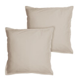 Matt & Rose Dekbedovertrek Naturel - 260 x 240 + 2x 65 x 65 cm - Gewassen Katoen