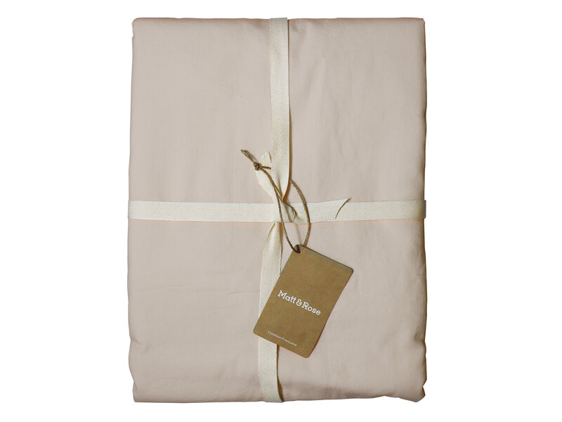 Matt & Rose Dekbedovertrek Naturel - 260 x 240 + 2x 65 x 65 cm - Gewassen Katoen