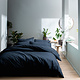 Dekbedovertrek Donkerblauw 240 x 220 + 65 x 65 Gewassen katoen
