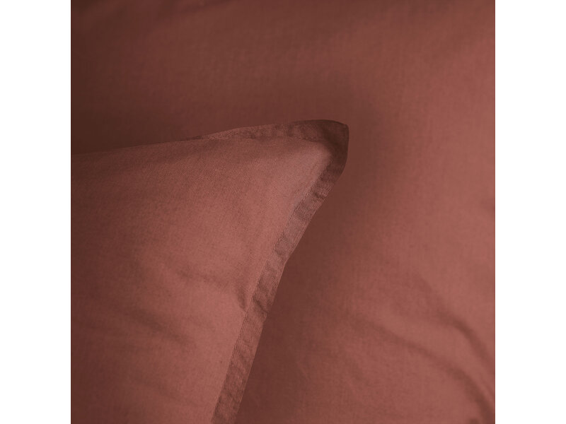 Matt & Rose Bettbezug Terrakotta - 240 x 220 + 2x 65 x 65 cm - Gewaschene Baumwolle