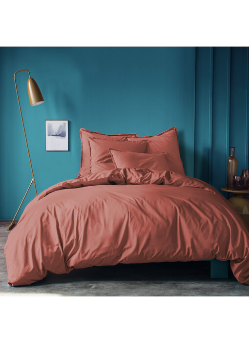Matt & Rose Housse de couette Terracotta 260 x 240 + 65 x 65 Coton lavé
