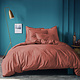 Housse de couette Terracotta 260 x 240 + 65 x 65 Coton lavé