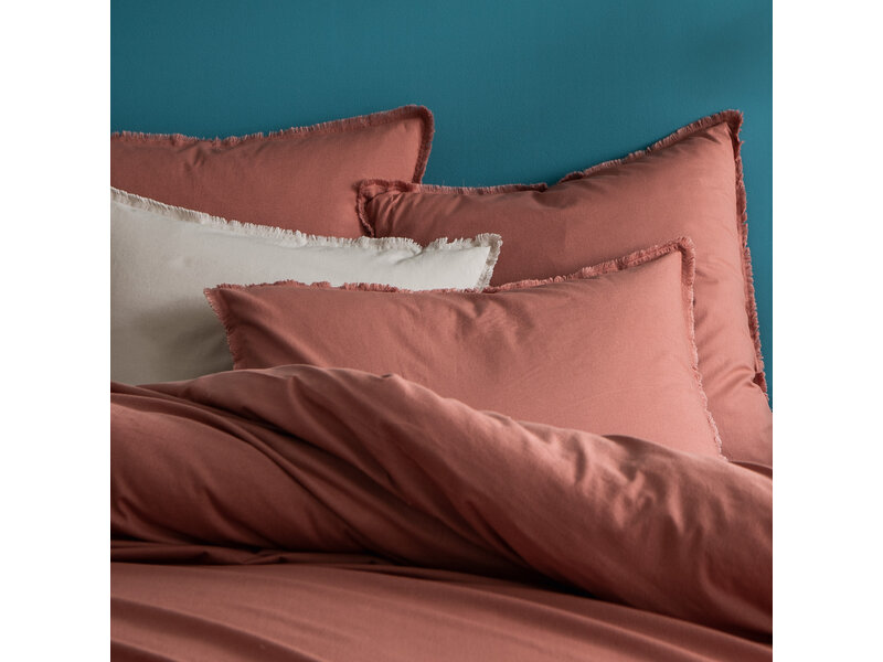 Matt & Rose Housse de couette Terracotta - 260 x 240 + 2x 65 x 65 cm - Coton lavé