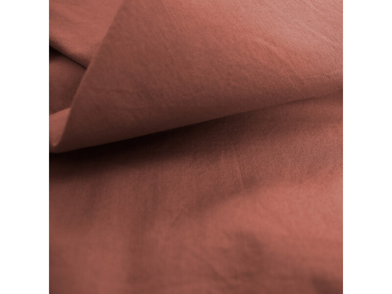 Matt & Rose Dekbedovertrek Terracotta - 260 x 240 + 2x 65 x 65 cm - Gewassen Katoen