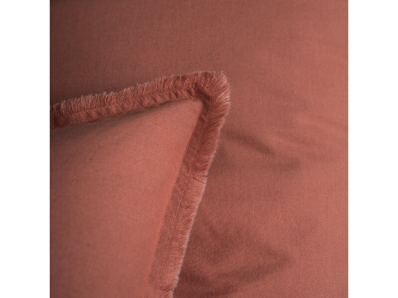 Matt & Rose Housse de couette Terracotta - 260 x 240 + 2x 65 x 65 cm - Coton lavé