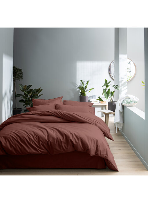 Matt & Rose Housse de couette Bordeaux 260 x 240 + 65 x 65 Coton lavé