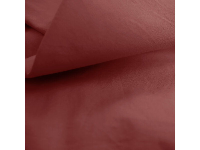 Matt & Rose Bettbezug Weinrot - 260 x 240 + 2x 65 x 65 cm - Gewaschene Baumwolle