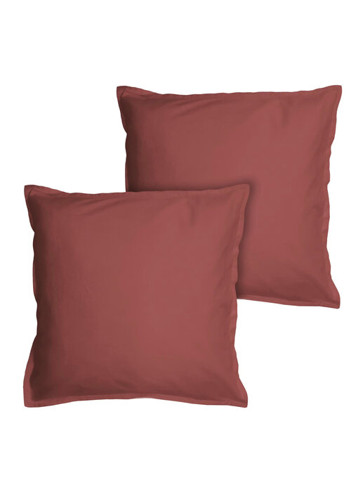 Matt & Rose Set Kussenslopen Wijnrood 65 x 65 cm Gewassen Katoen
